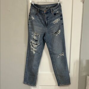 American Eagle Outfitters Women's Classic Blue Straight Leg Jeans